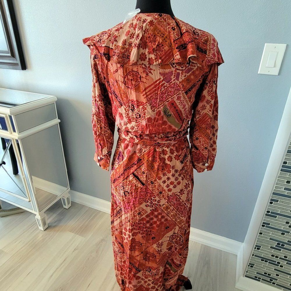 NWOT Free People Boho Robe Lennon Dress Maxi Button Front Size Small Retail $168 - Picture 14 of 16